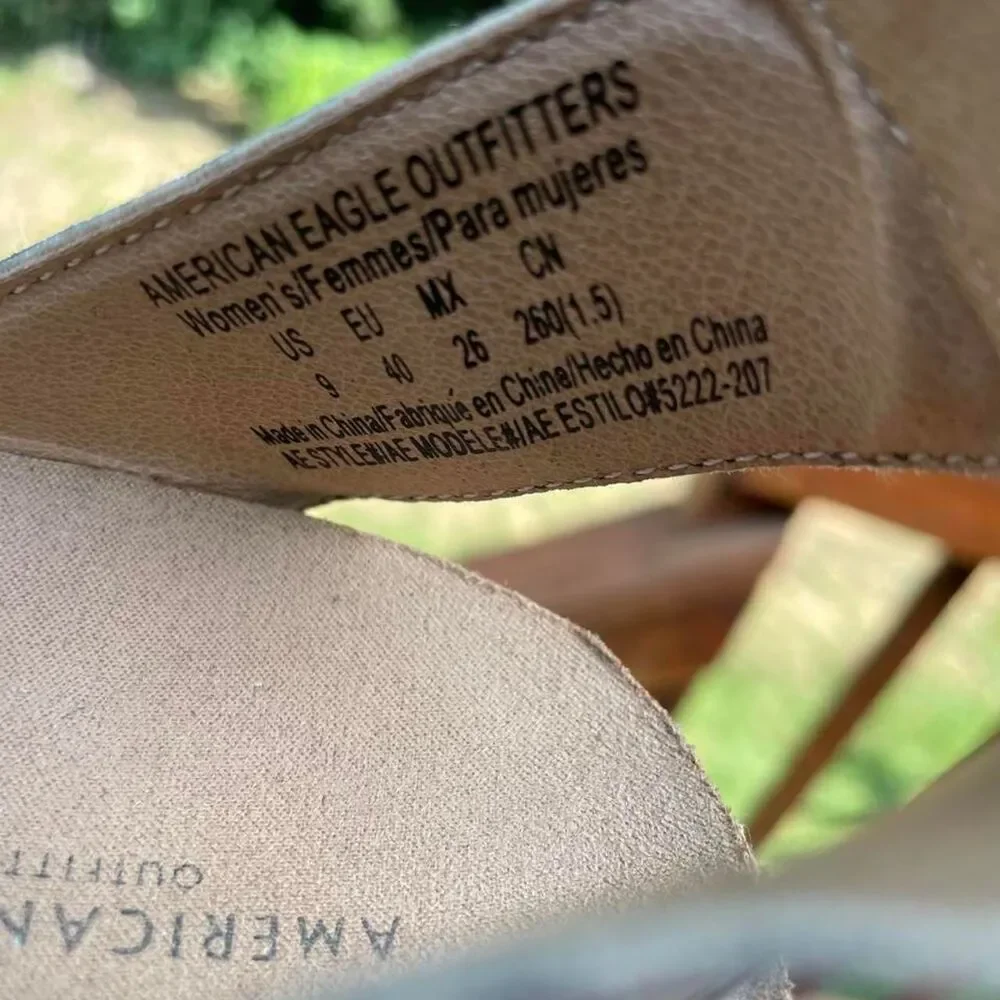 American Eagle Women's 9 Animal Print Y2K Platform Sandals